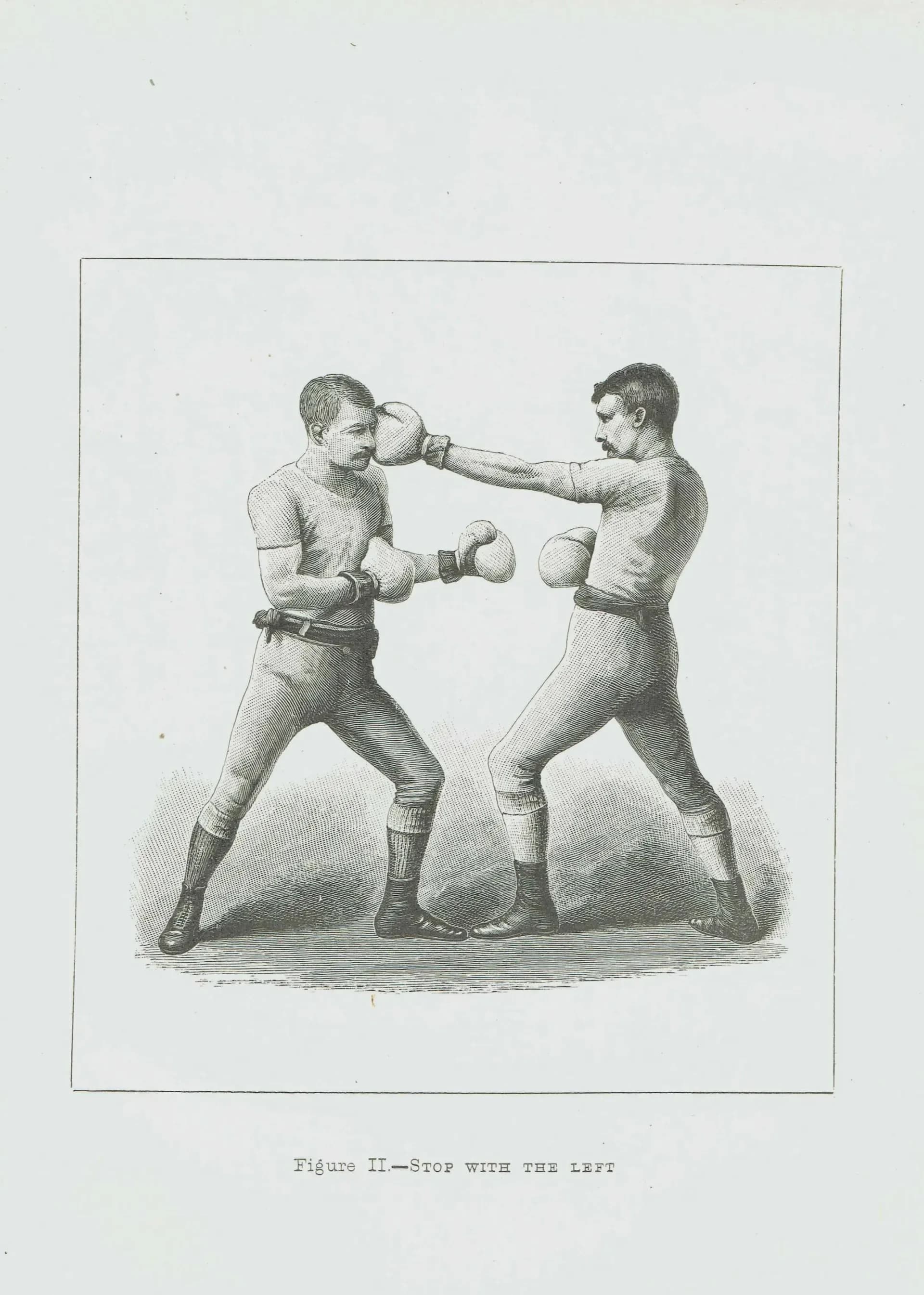 1889 Boxing Match Technique - Original Antique Print - Badminton Library Victorian Sports Pugilism Athletic Training - 5 x 7 in