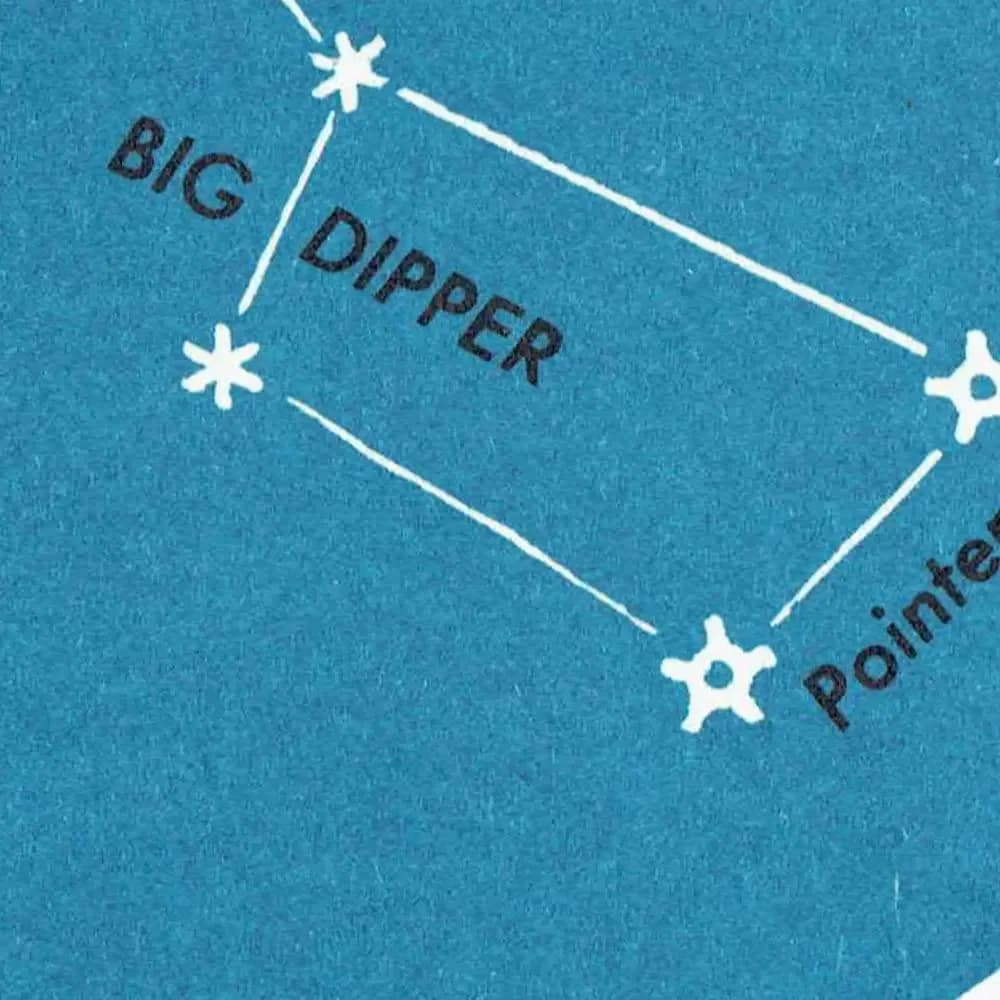 1952 Dragon Big Dipper Little Dipper - Original Vintage Print By H.A. Rey - Celestial Star Chart Constellation Astronomy Map - 8 x 11 in