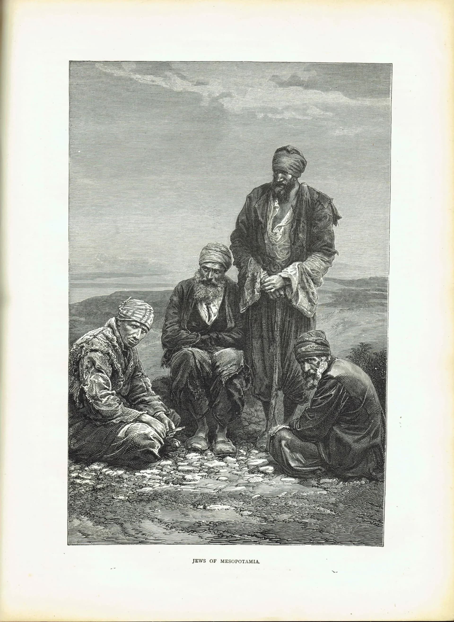 1870s Original Victorian Mesopotamian Portrait Woodblock Print - Antique Travel Book Illustration - Religious Cultural Study - 8.5 x 12 in