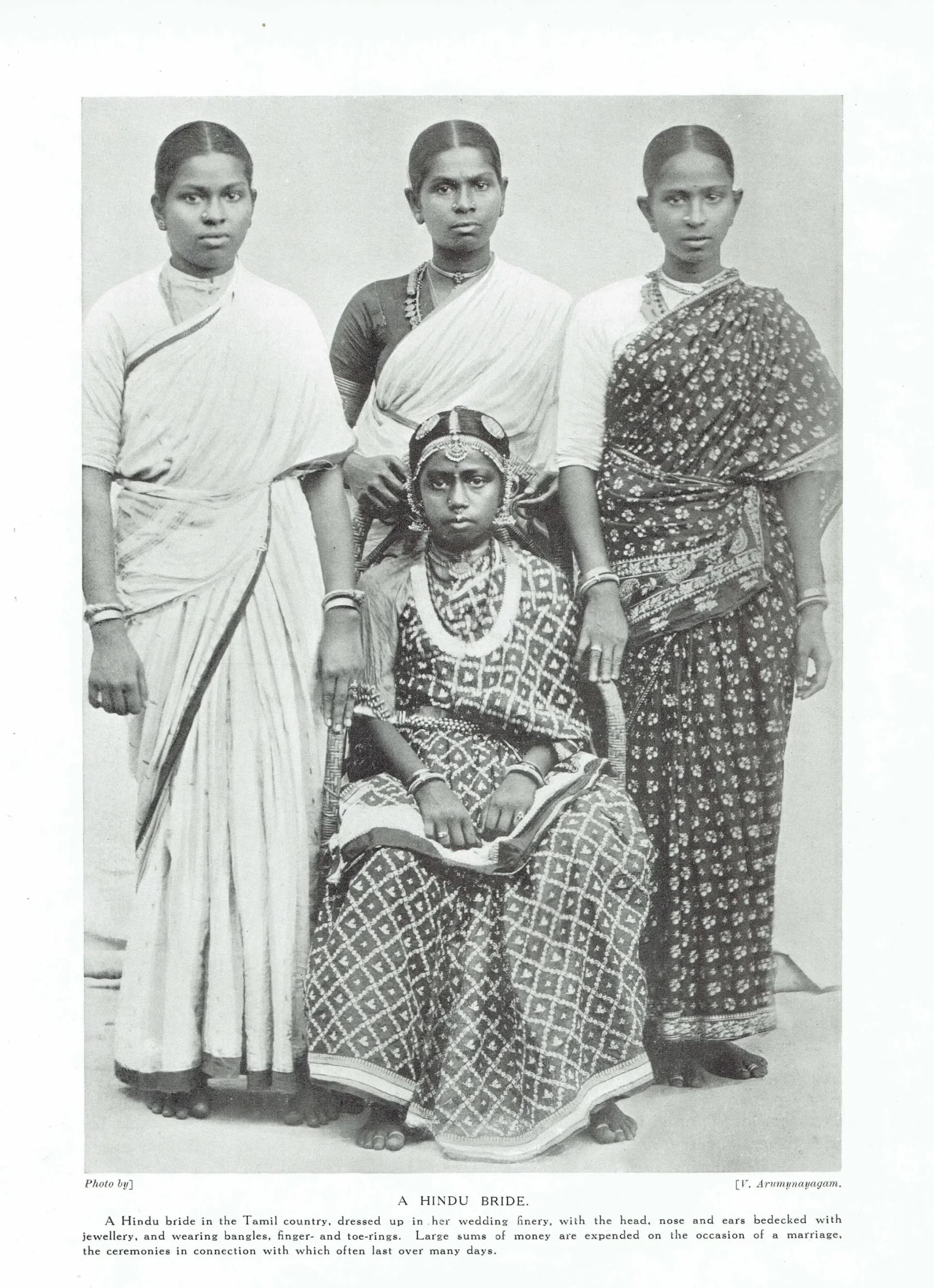 7.5 x 10 in — “Hindu Bride” — Print — 1913 — Book Illustration