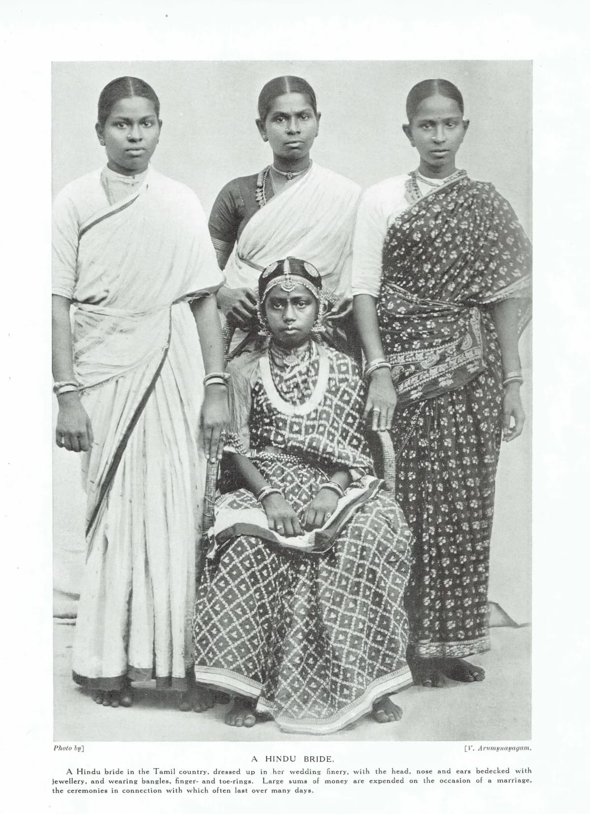 7.5 x 10 in — “Hindu Bride” — Print — 1913 — Book Illustration