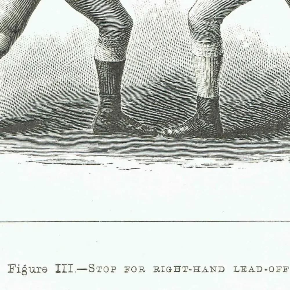 1889 Boxing Technique - Original Antique Print - Badminton Library Victorian Sports Pugilism Athletic Training Illustration - 5 x 7 in