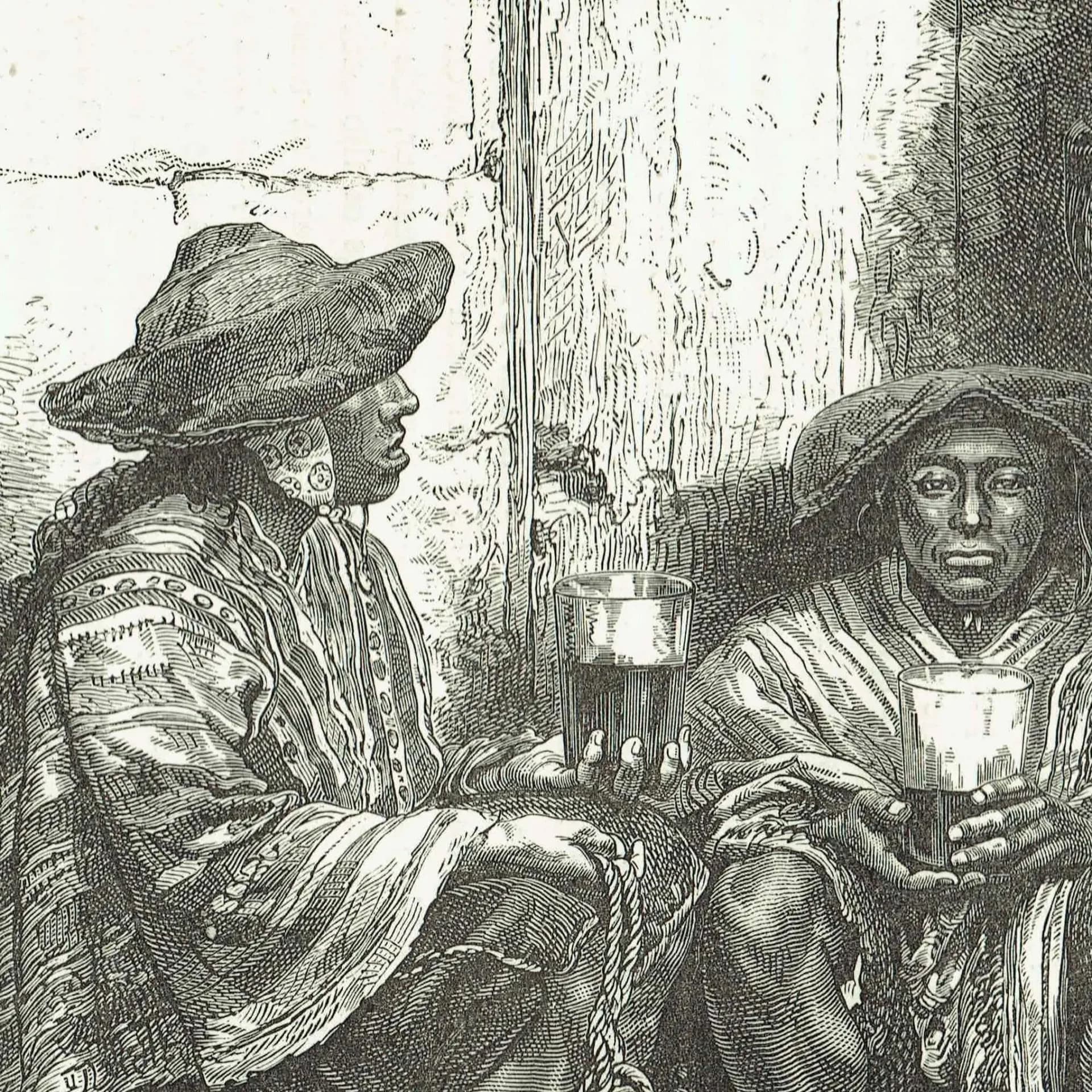 1871 Indian Workmen South America - Antique Engraving - Illustrated Travels edited by H W Bates Victorian Portrait 11.5 x 8 in