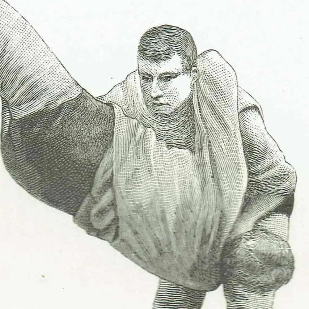 1889 The Hold Cornwall Devon Wrestling Technique - Original Antique Engraving - Badminton Library Victorian Sports Martial Arts - 5 x 7 in