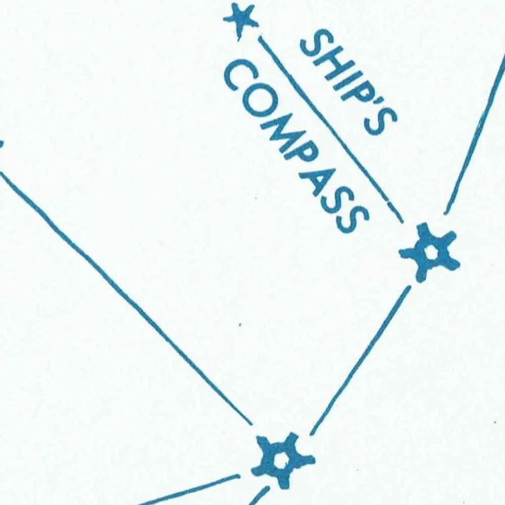 1952 Hydra Constellation Star Chart - Original Vintage Print By H.A. Rey - Celestial Astronomy Educational Zodiac Map - 8 x 11 in