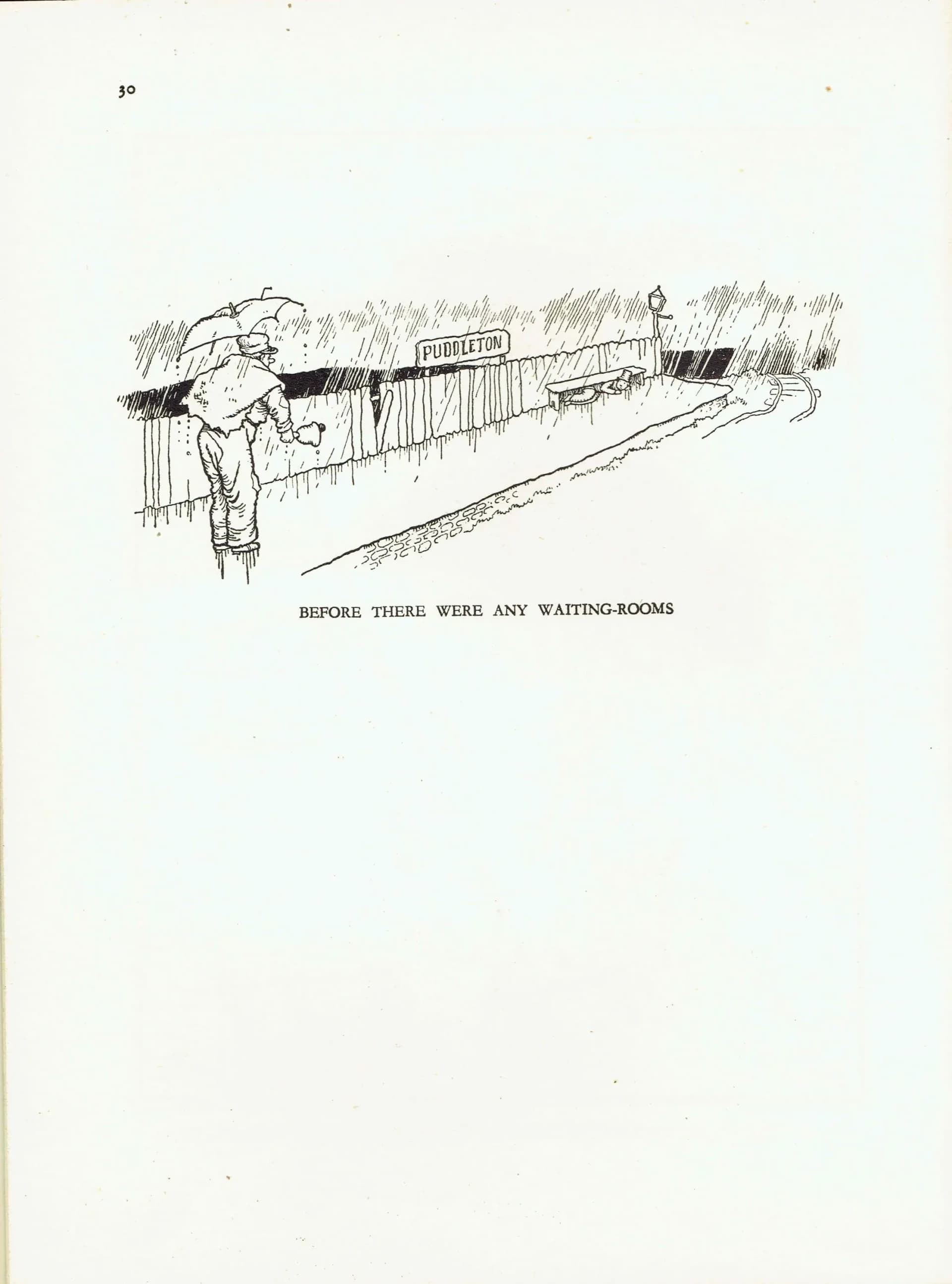1935 Railway Signal Machine - Original Vintage Print By Robinson - Great Western Railway Centenary Humorous Cartoon - 7 x 9.5 in