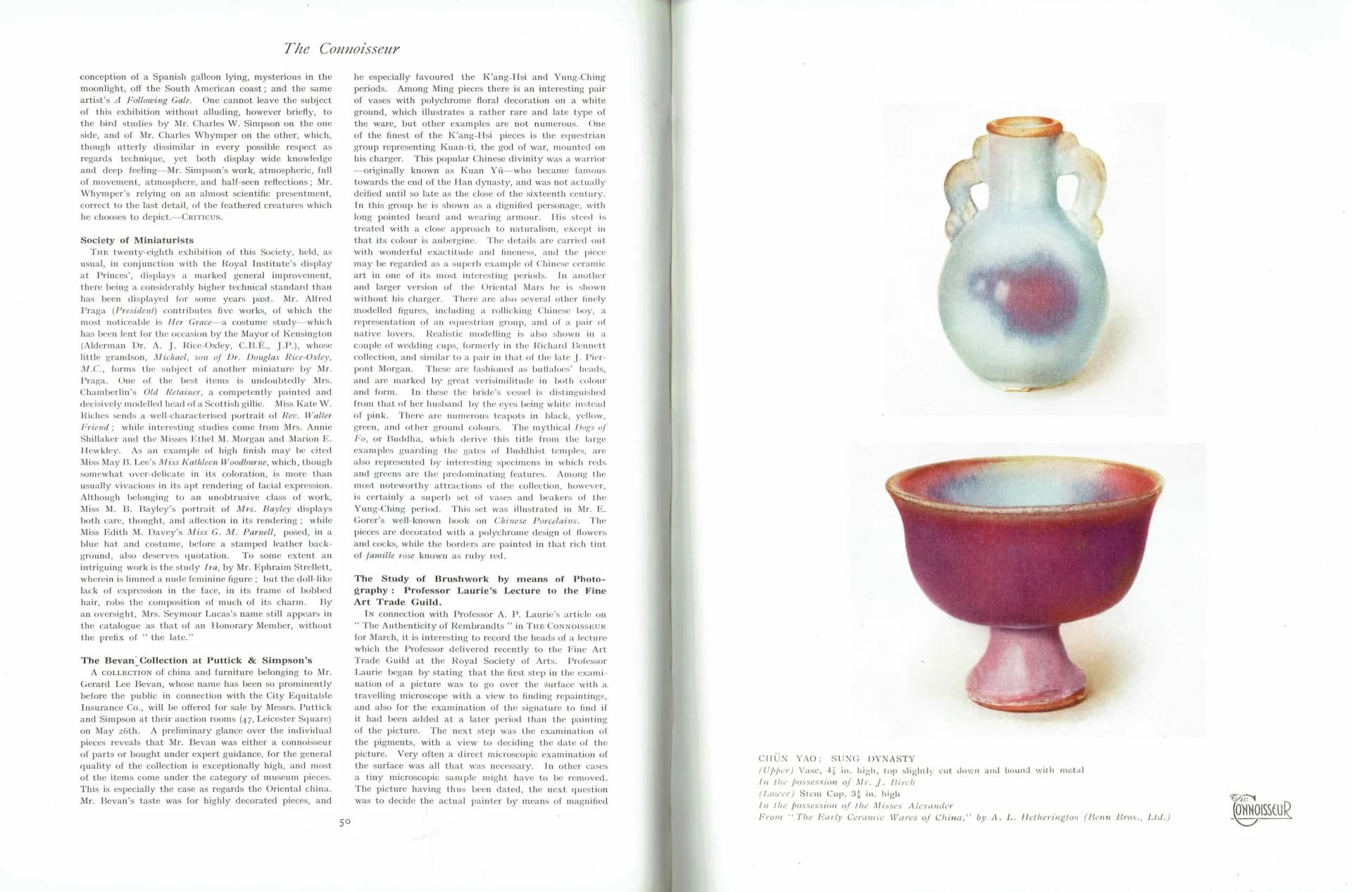 1922 Book vol 63 The Connoisseur: An Illustrated Magazine for Collectors - 8 x 10.5 in - 15 volumes available 1903-1922