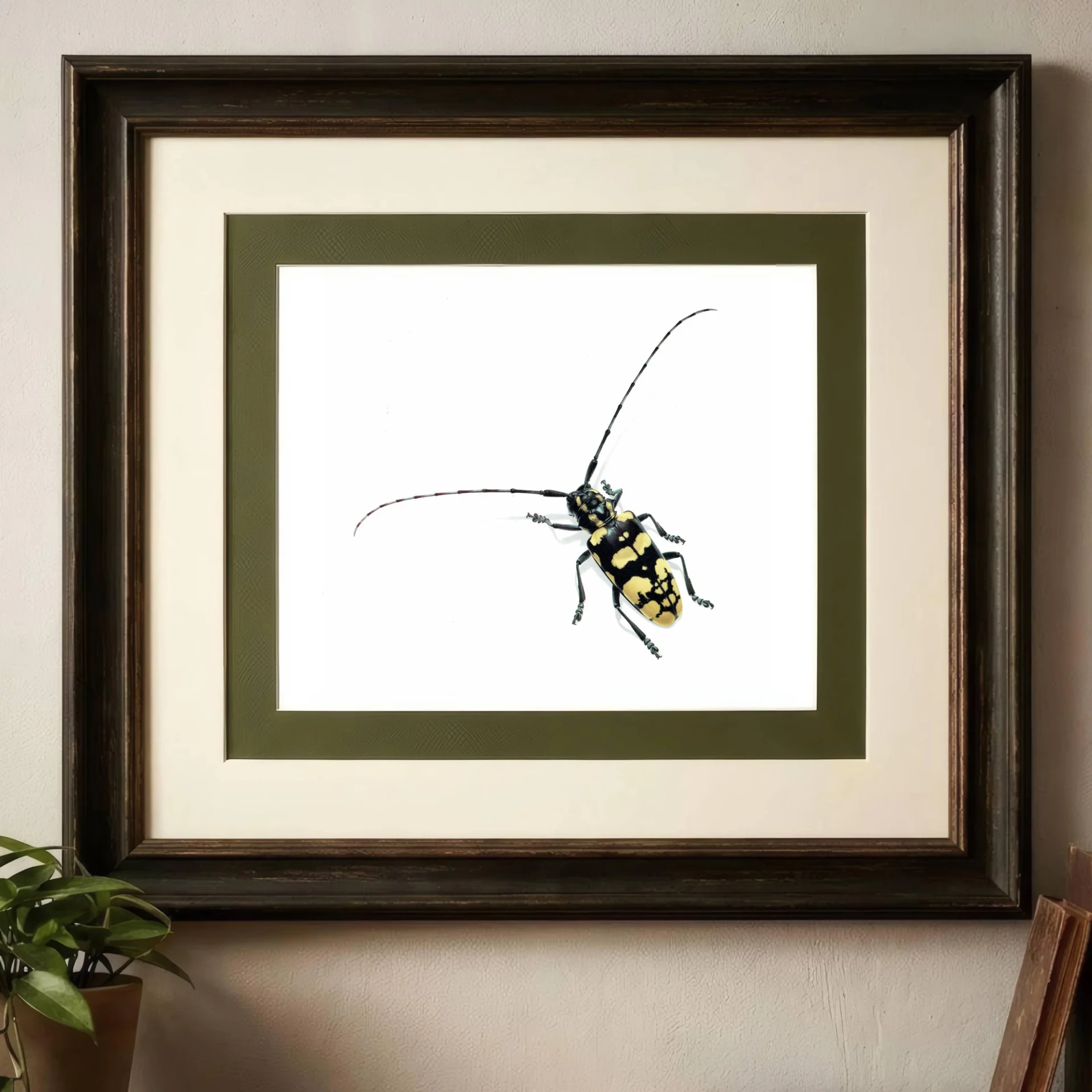 1986 Longhorn Beetle Anoplophora Horsfieldi Print - Durin Bernard Les Insectes - Hope Frederick William Entomology Science - 11 x 13 in