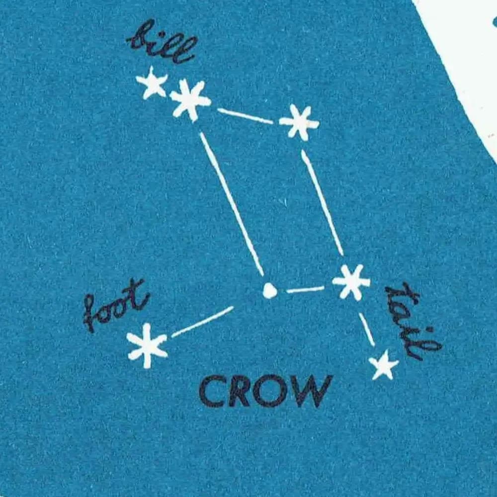 1952 Virgo Constellation Chart - Original Vintage Print By Rey - Zodiac Star Map Celestial Astronomy Educational - 8 x 11 in