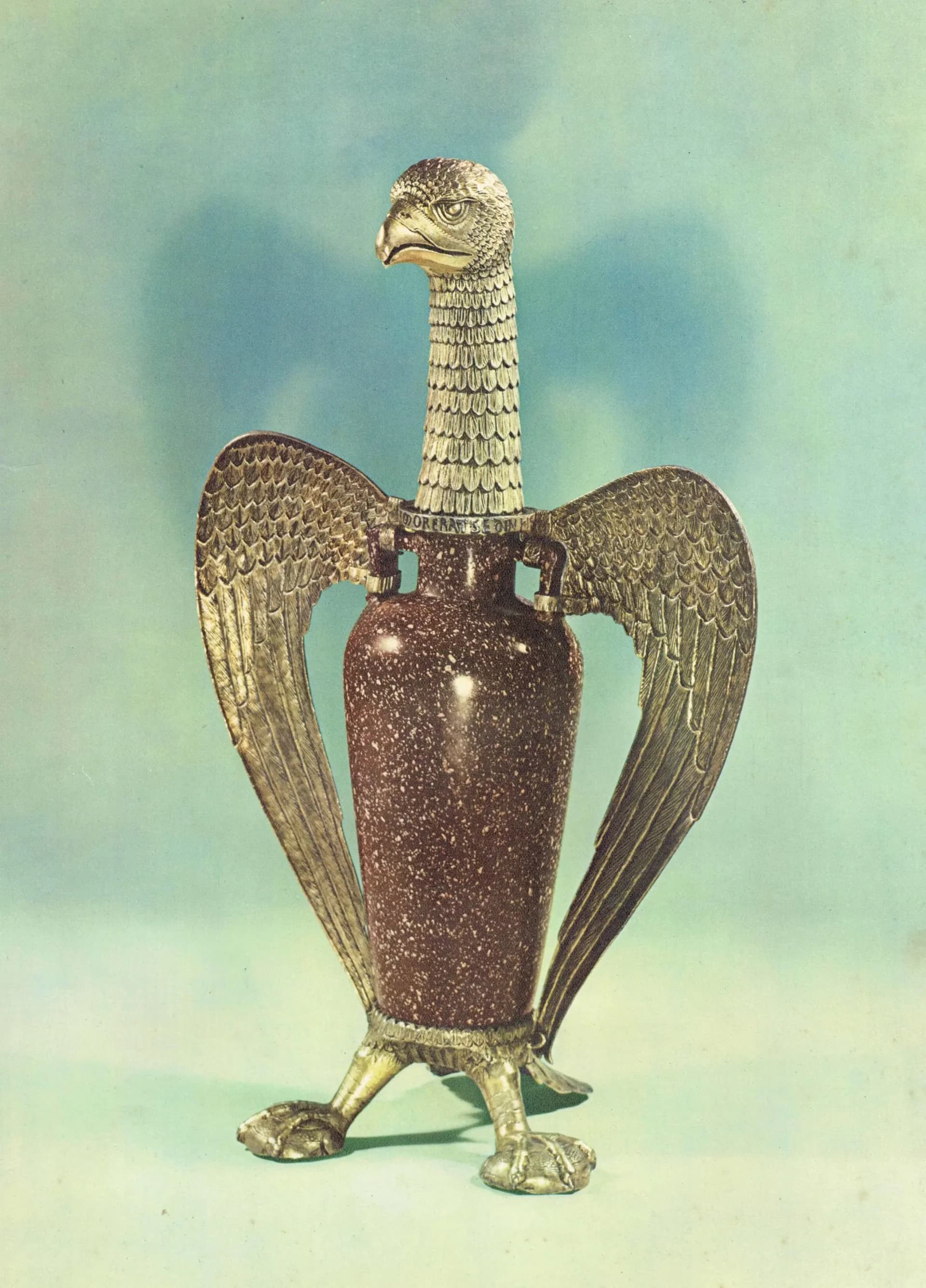 1947 Suger Aigle Vase - Original Vintage Print - 12th Century Medieval Goldsmith Reliquary French Art Soleils Folio - 9.75 x 13.4 in