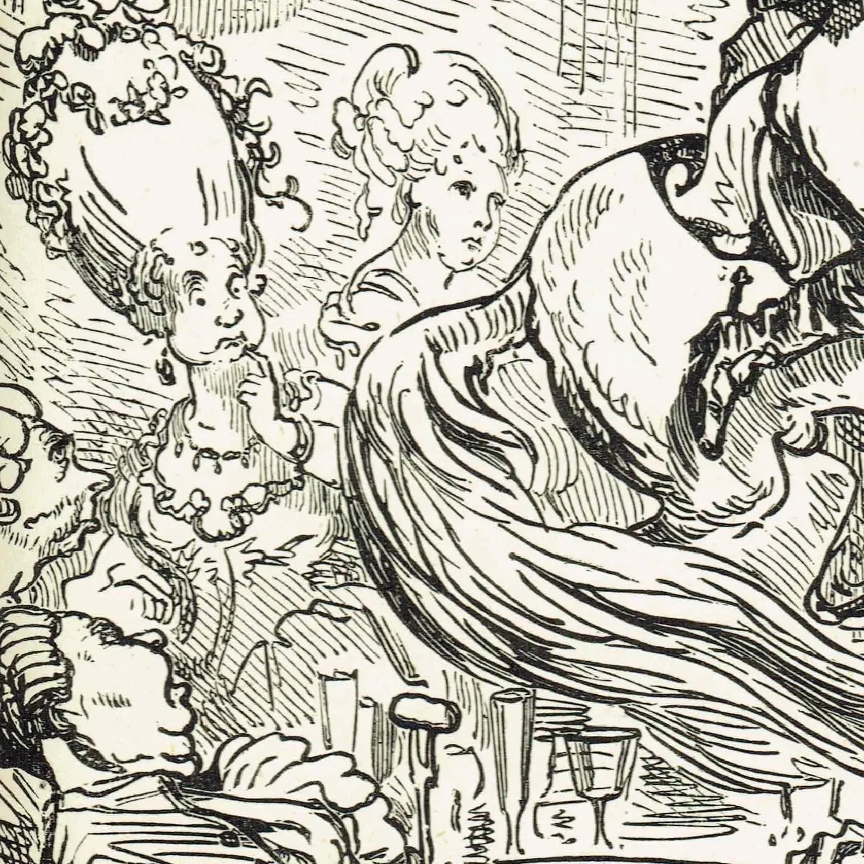 1867 Baron Munchausen Horse - Original Antique Print By Doré - Fantasy Adventure Tale Illustration Literature - 6 x 9 in