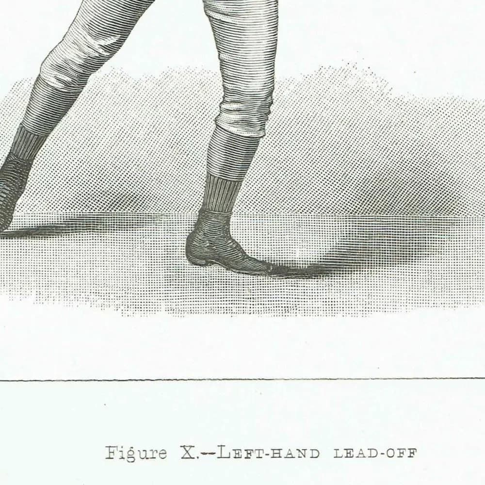 1889 Left-Hand Lead-Off Boxing - Original Antique Print - Badminton Library Victorian Sports Pugilism Athletic Training - 5 x 7 in