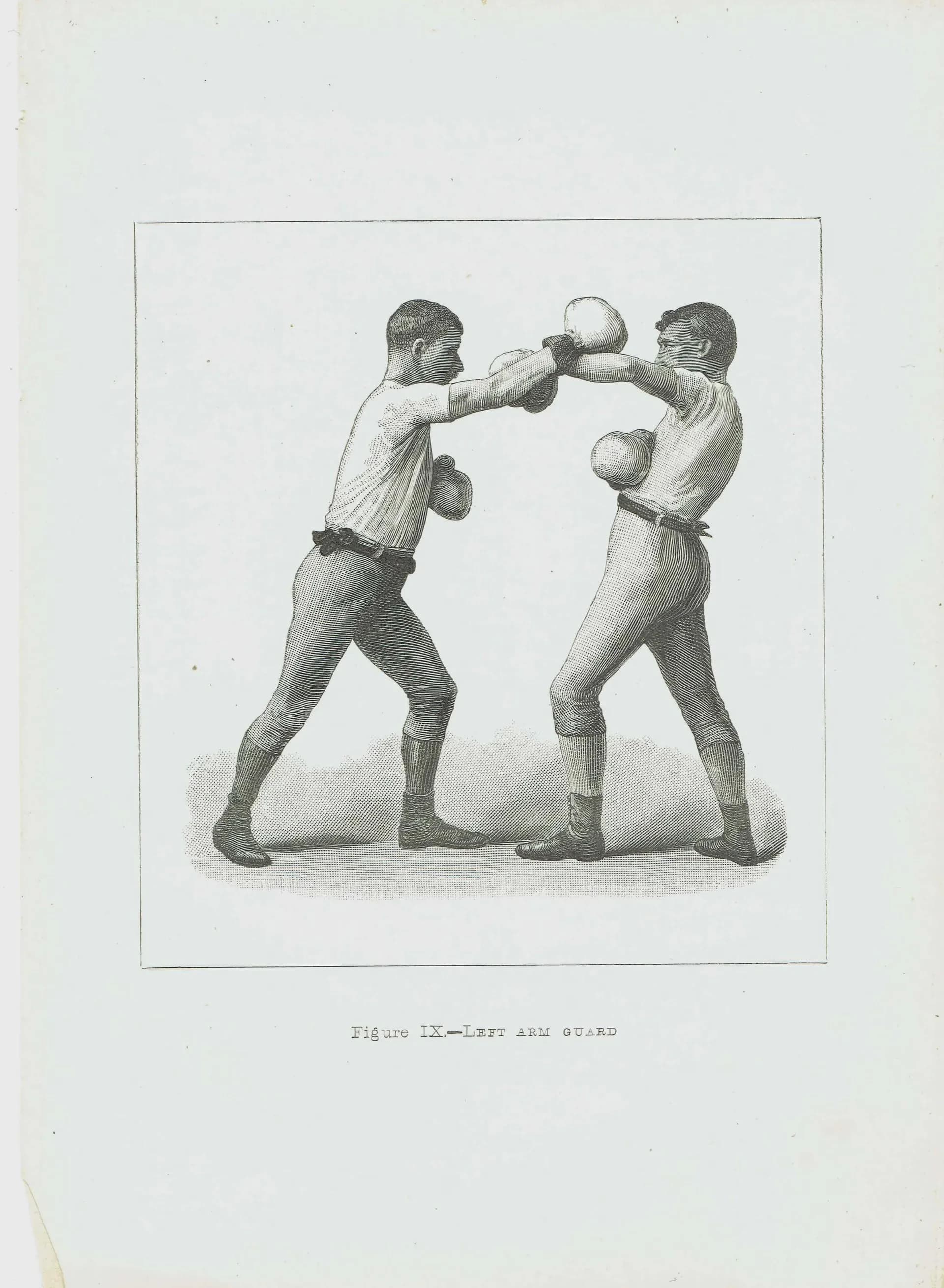 1889 Boxing Left Arm Guard - Original Antique Print - Badminton Library Victorian Sports Pugilism Athletic Training - 5 x 7 in