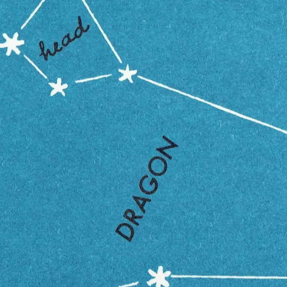 1952 Dragon Big Dipper Little Dipper - Original Vintage Print By H.A. Rey - Celestial Star Chart Constellation Astronomy Map - 8 x 11 in